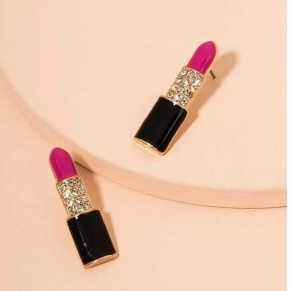 ⭐️❤️ FREE Lipstick Makeup Classy Boho Peasant Hipster Hippie Pop Deco Earrings - Picture 6 of 9